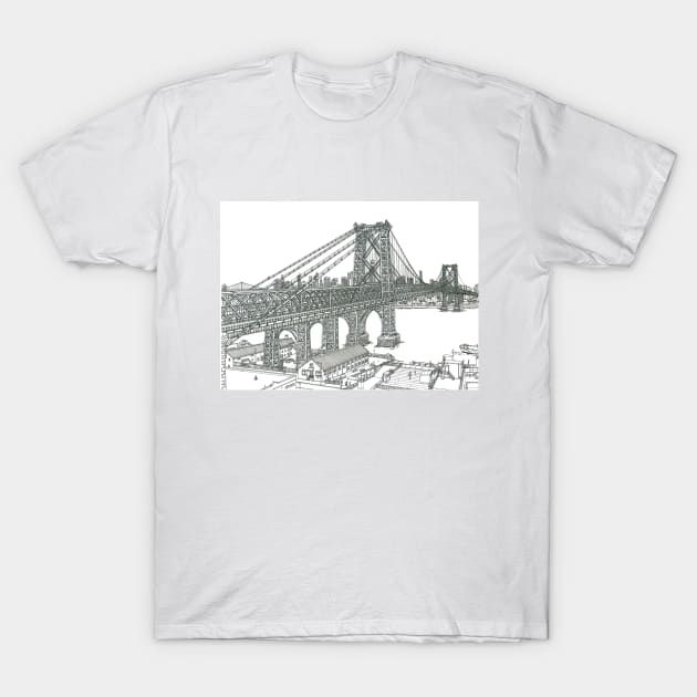 The Williamsburg Bridge T-Shirt by valery in the gallery